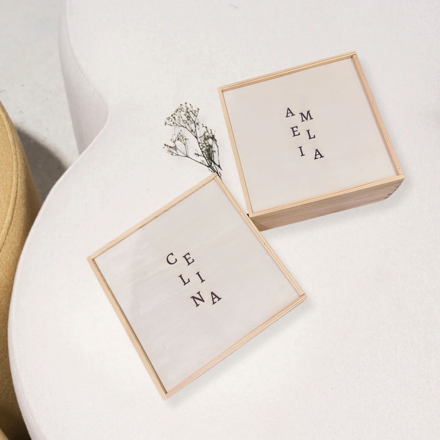 Custom Wooden Box with Name Engraving