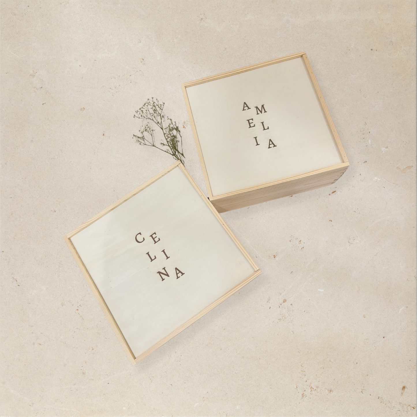 Custom Wooden Box with Name Engraving