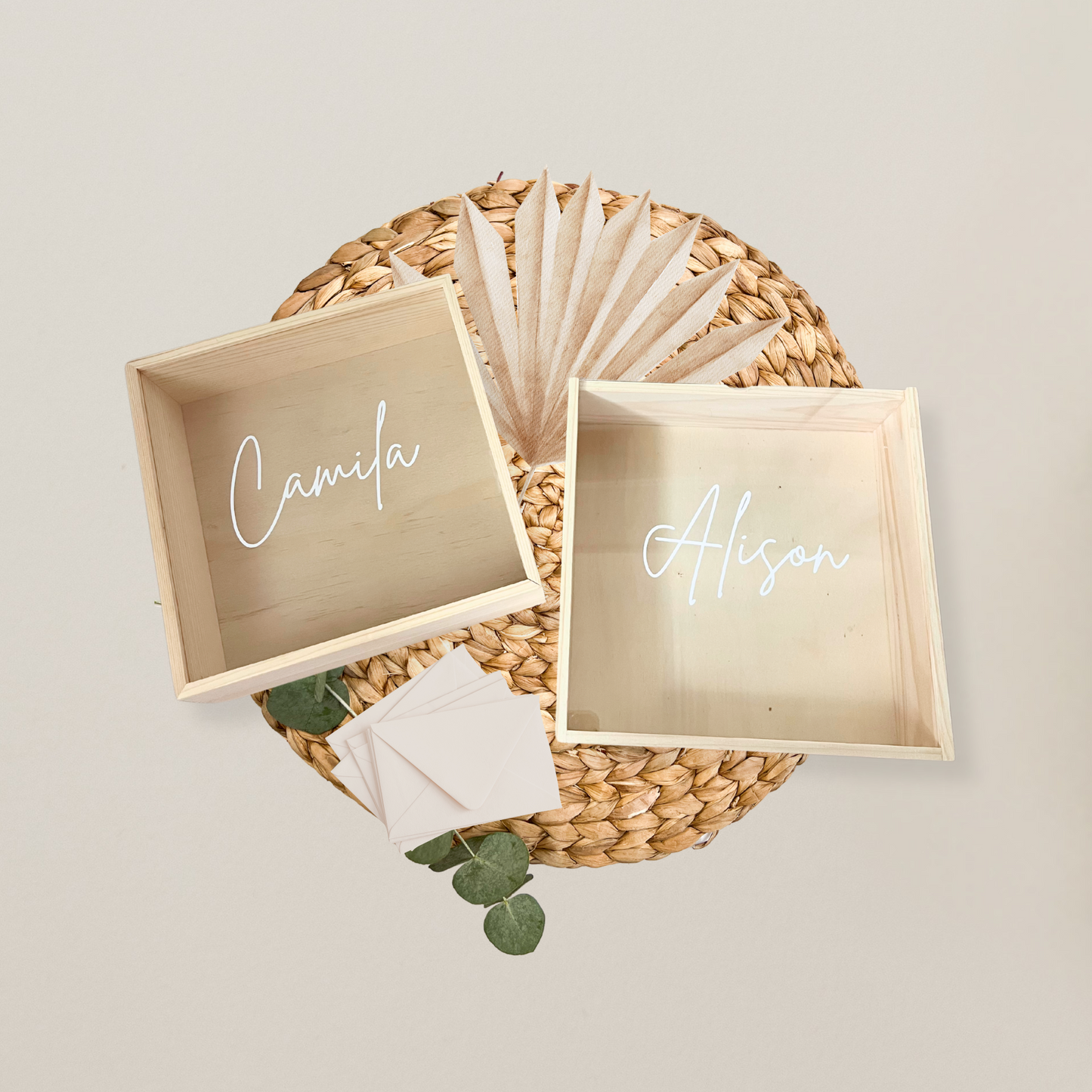 [CUSTOM ORDER] Custom Name Wooden Box with Acrylic Sliding Lid
