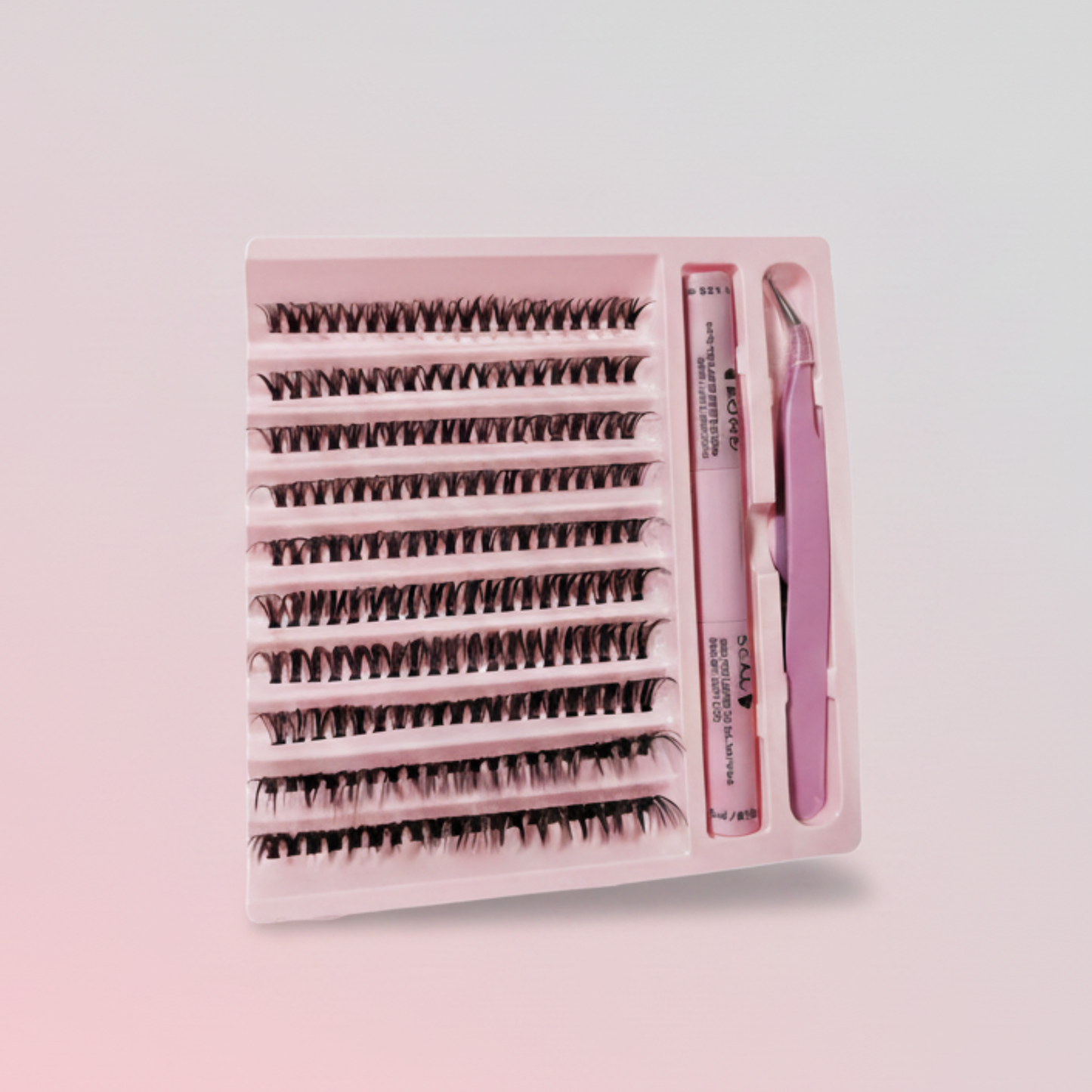 Lash Extension Kit – 200 PCS Lash Clusters with Bond & Seal + Tweezer