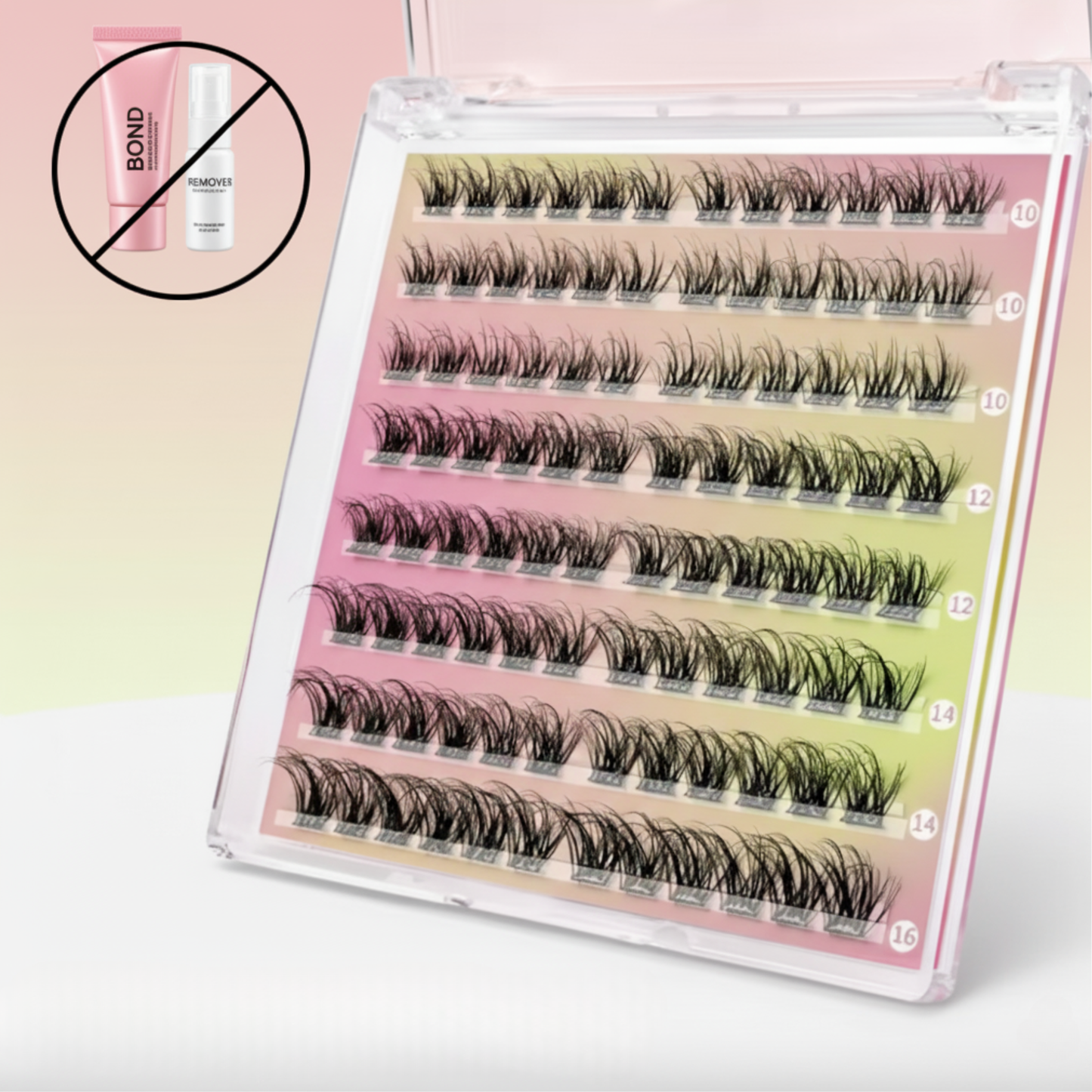 Self Adhesive Lashes - 96 No Glue Clusters
