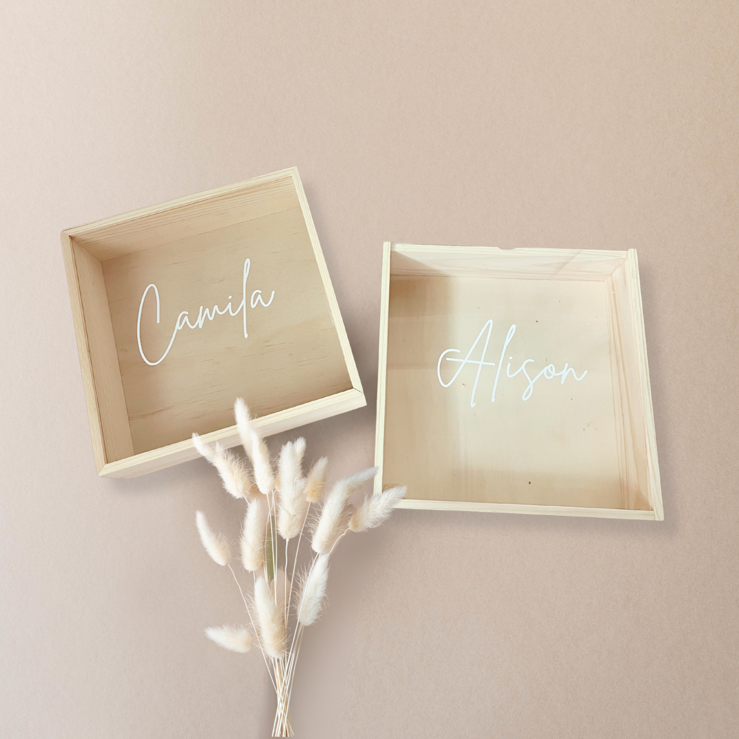 [CUSTOM ORDER] Custom Name Wooden Box with Acrylic Sliding Lid