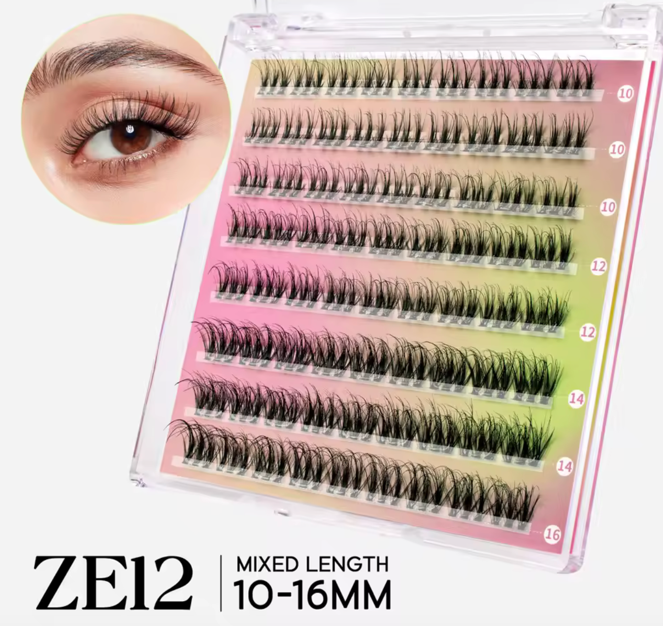 Self Adhesive Lashes - 96 No Glue Clusters