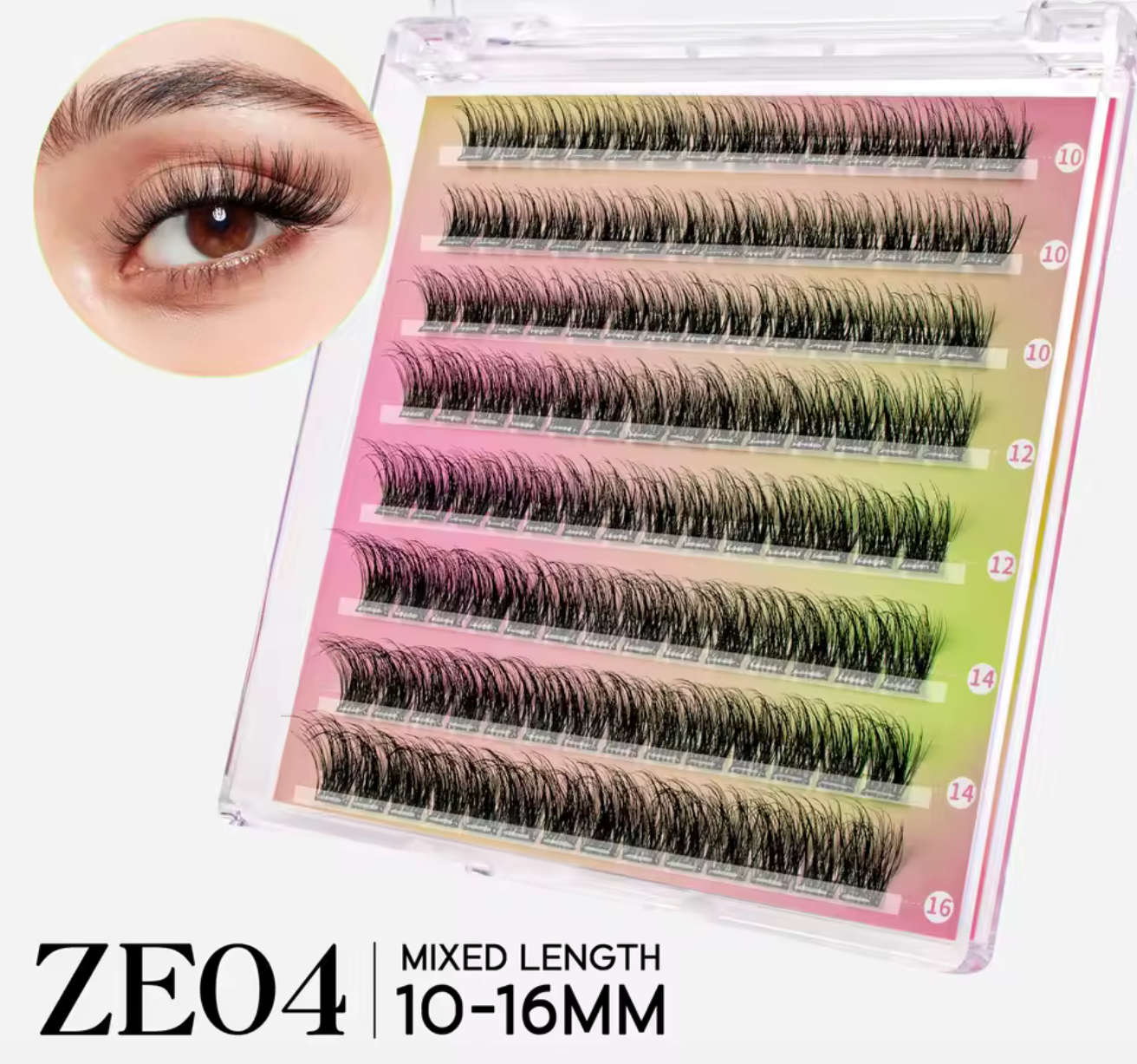 Self Adhesive Lashes - 96 No Glue Clusters