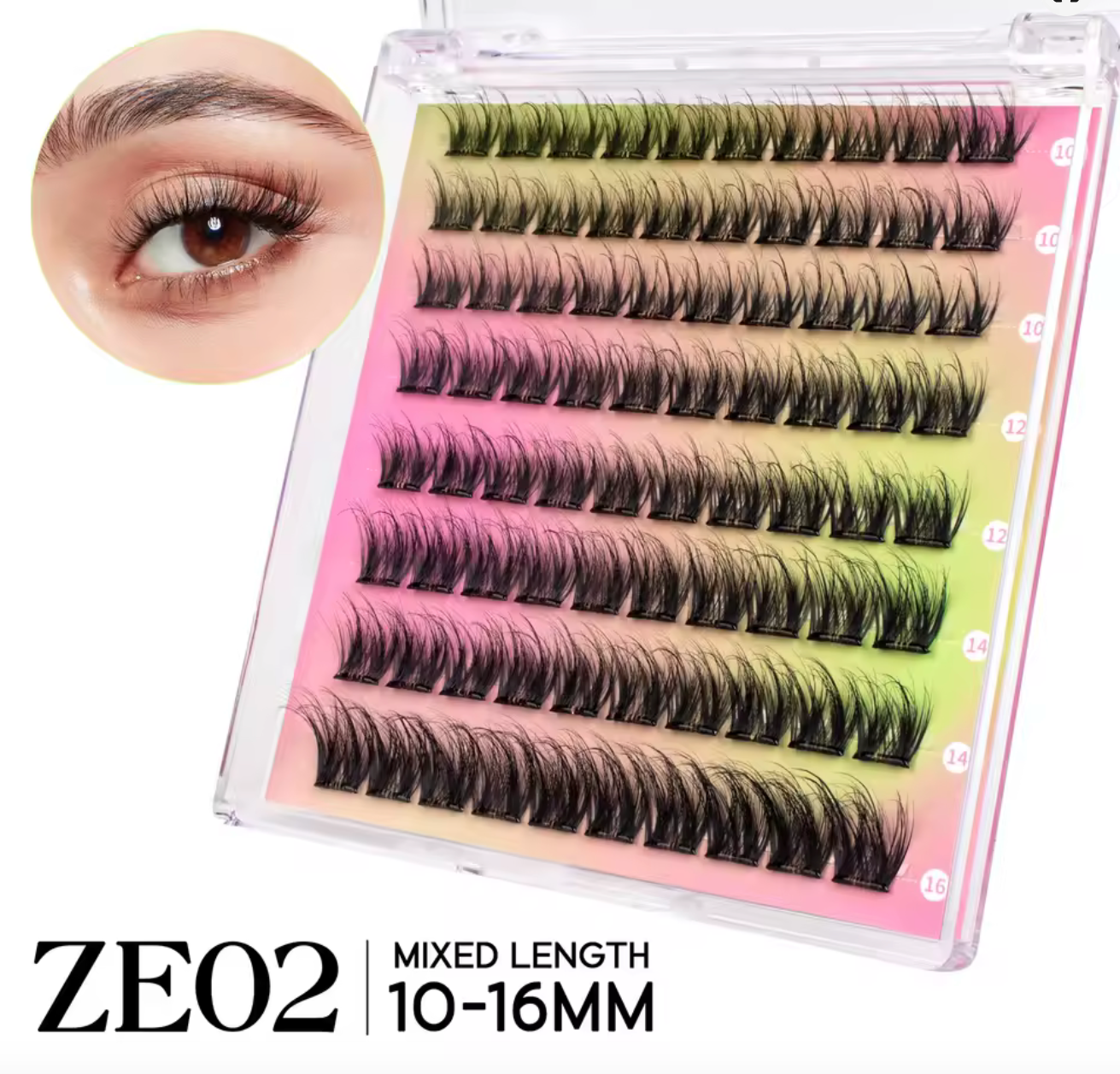 Self Adhesive Lashes - 96 No Glue Clusters