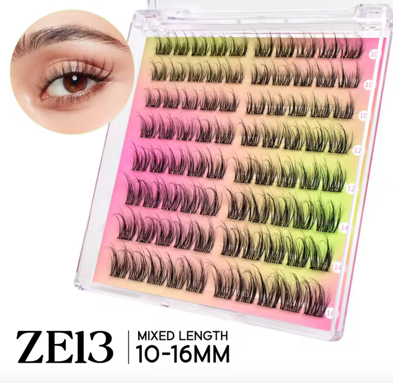 Self Adhesive Lashes - 96 No Glue Clusters