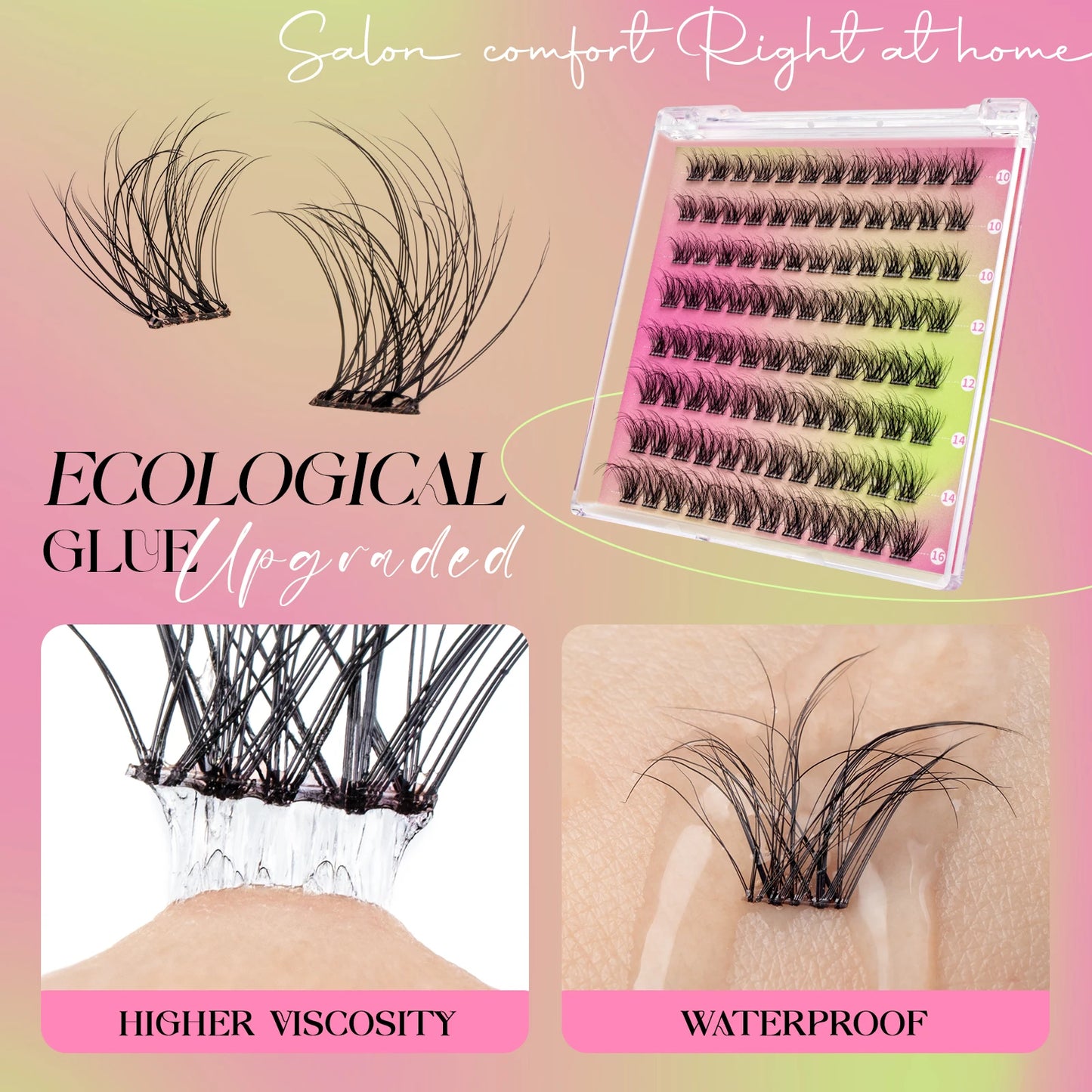 Self Adhesive Lashes - 96 No Glue Clusters