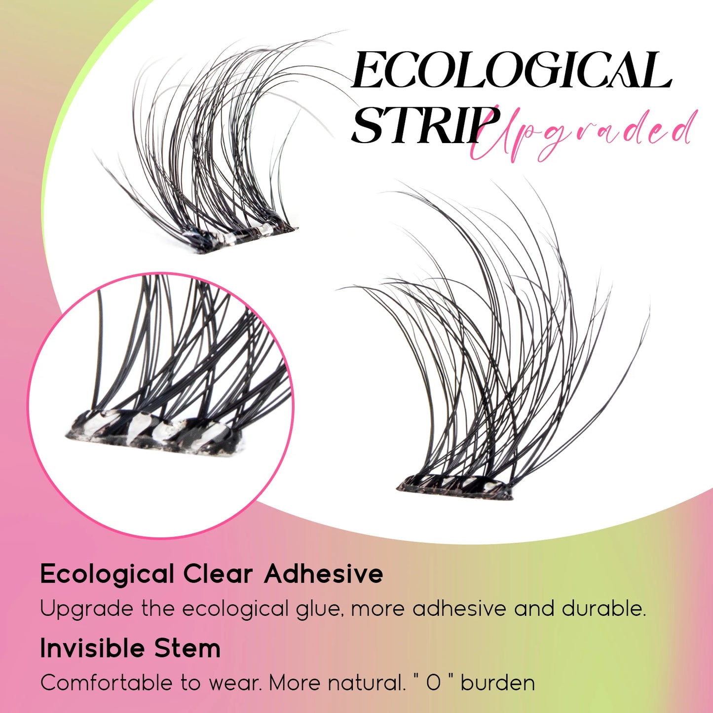 Self Adhesive Lashes - 96 No Glue Clusters